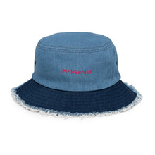 Load image into Gallery viewer, Distressed denim bucket hat